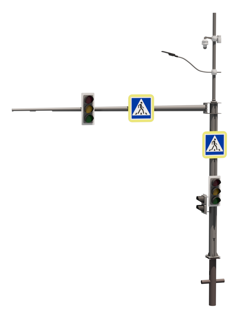 Система контрастного освещения для пешеходных переходов