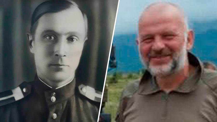     Прадед Степлера Бяков Степан Никитич и отец бойца Алексей (позывной Фил) / Фото из личного архива