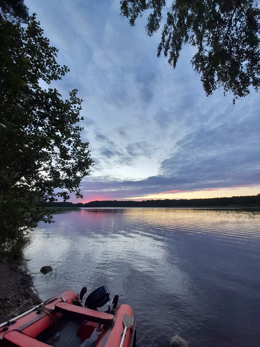 закат на Вуоксе