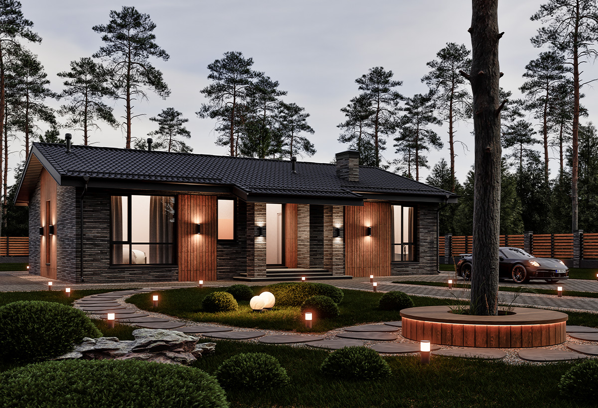 Экстерьер дома 160м²