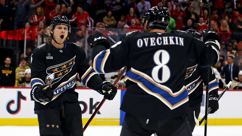    Джейкоб Чикран и Александр Овечкин.Imagn Images USA Today Sports