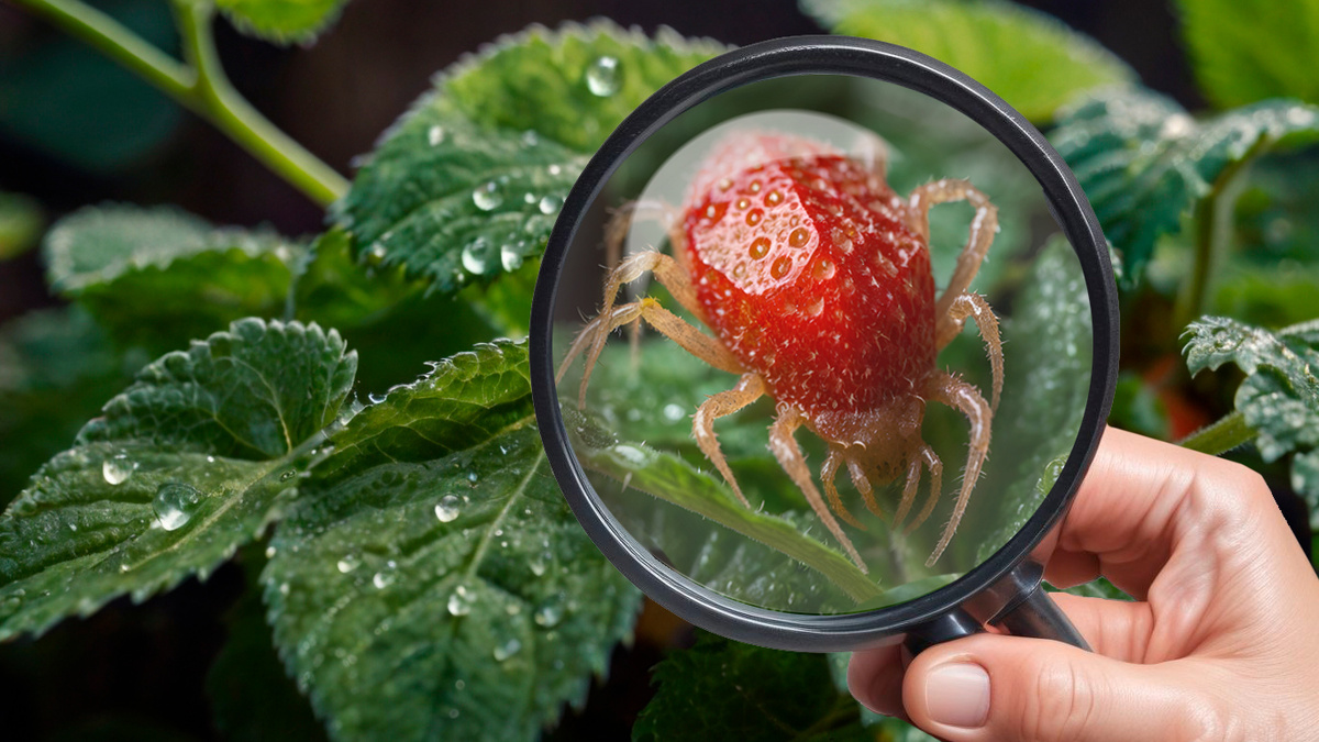 Паутинный клещ на клубнике