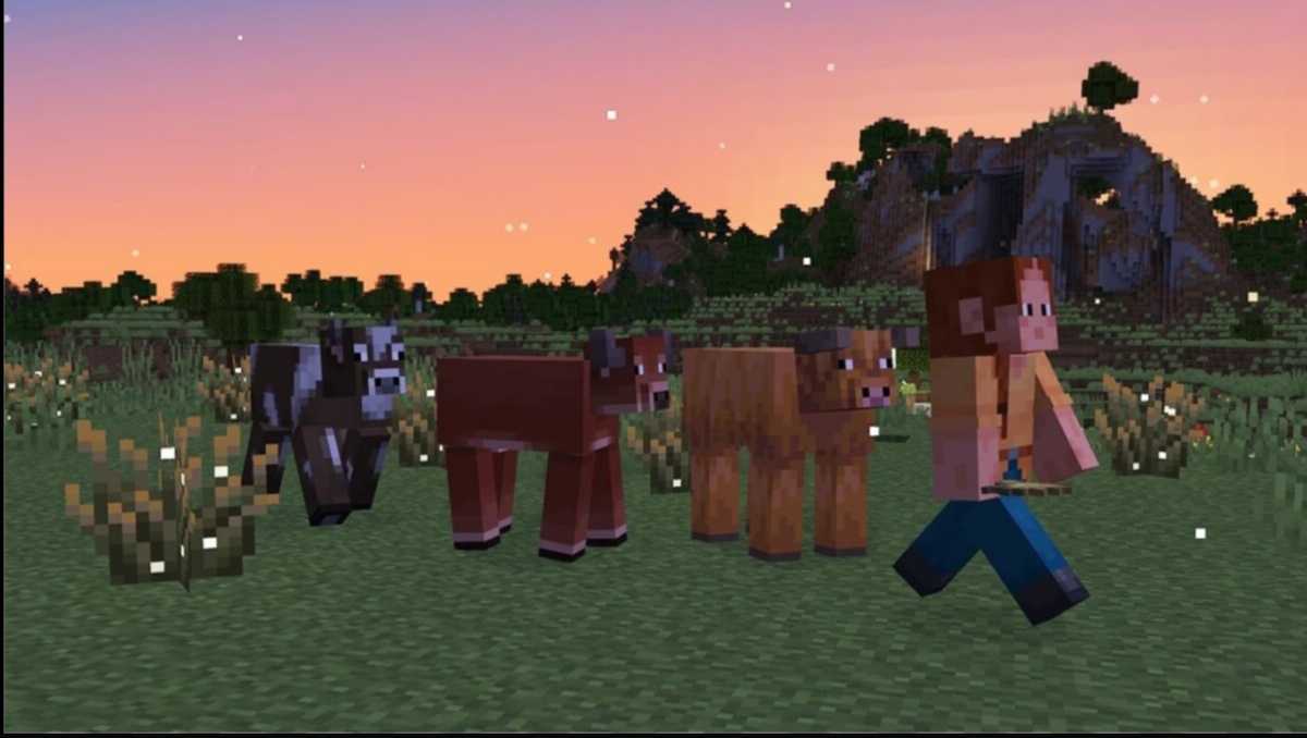 Новые виды коров и кусты со светлячками 