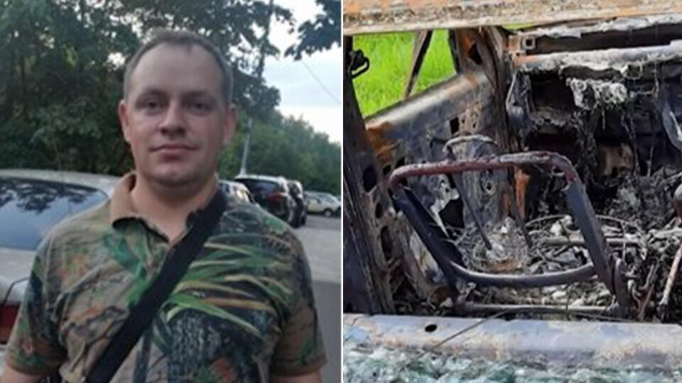     Следы ударов на черепе: юриста нашли мертвым в сгоревшей машине под Воронежем Кадр из программы "112 экстренный вызов", РЕН ТВ