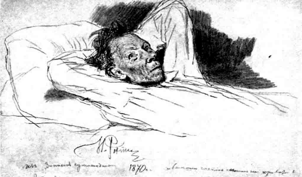 И.Е Репин. Иллюстрация к повести Гоголя "Записки сумашедшего"