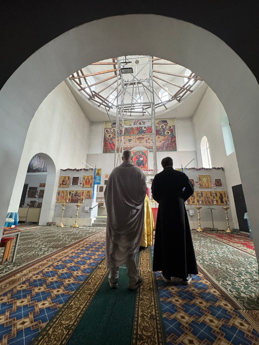 На крещении в старообрядческой церкви