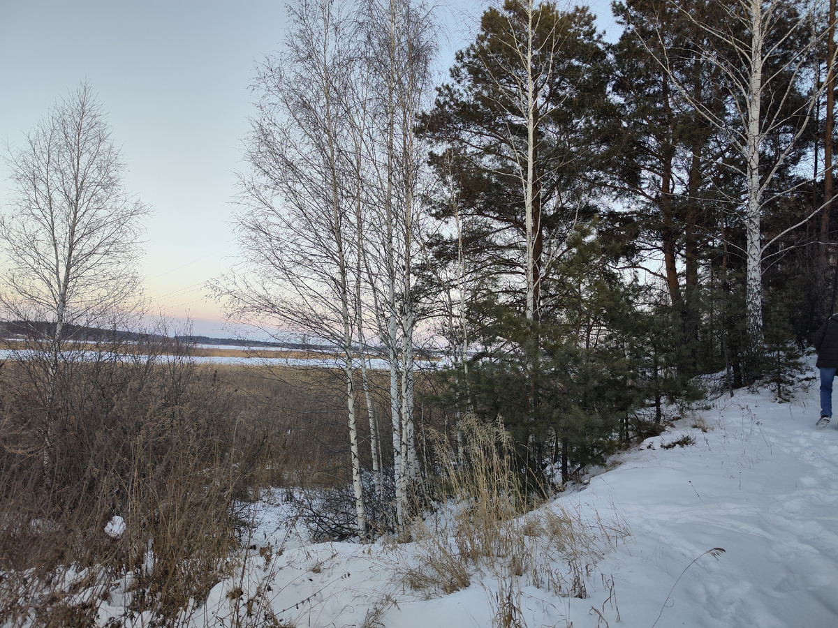 Родные места. Вид на озеро Иртяш и Уральские горы.