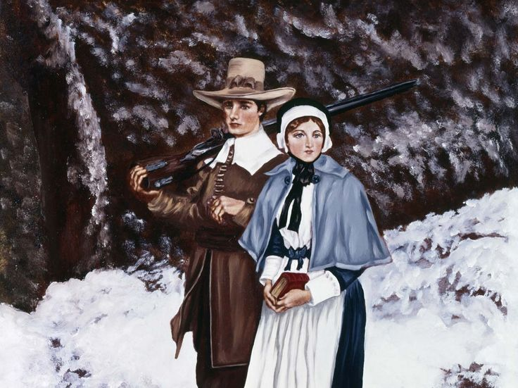 Джон Олден и Присцилла Маллинс. Фотокоррекция автора.