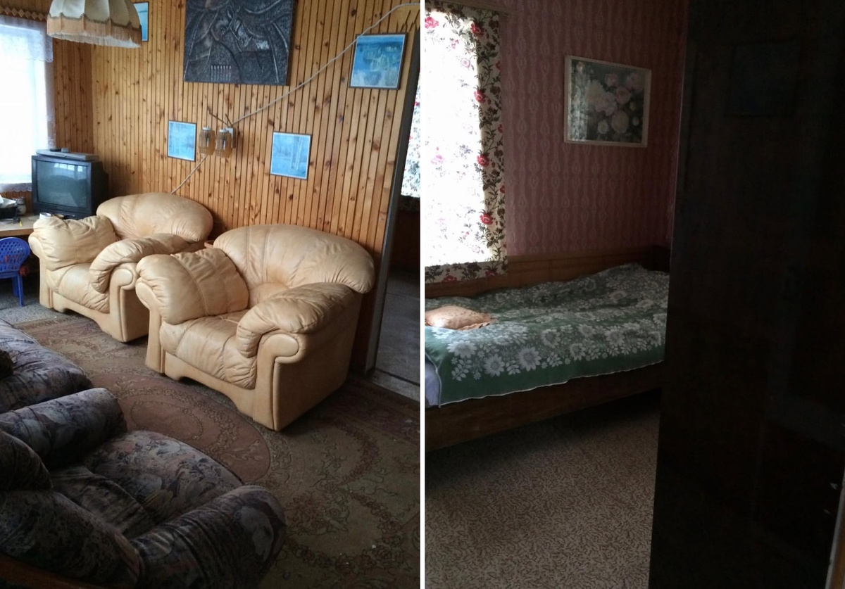Предыдущие хозяева с любовью относились к своей даче, поэтому домик был в сносном состоянии. Но внутри, конечно, была неприветливая атмосфера — так, чисто переночевать или отдохнуть после усердной работы в огороде