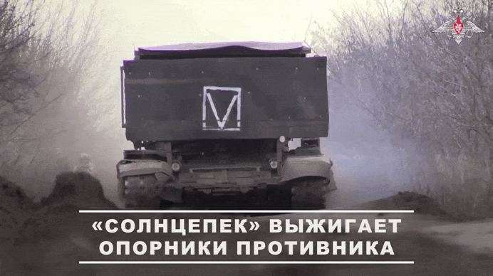 Расчеты ТОС "Солнцепёк" уничтожили опорные пункты ВСУ//Видео из официального ТГ-канала Минобороны