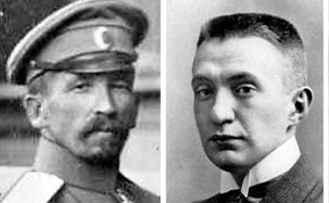 Лавр Корнилов и Александр Керенский.