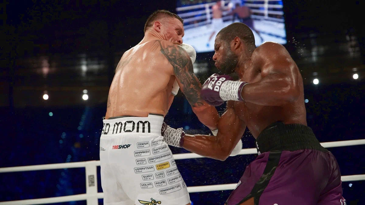 Александр Усик против Даниэля Дюбуа, 2023 год, тот самый удар Даниэля