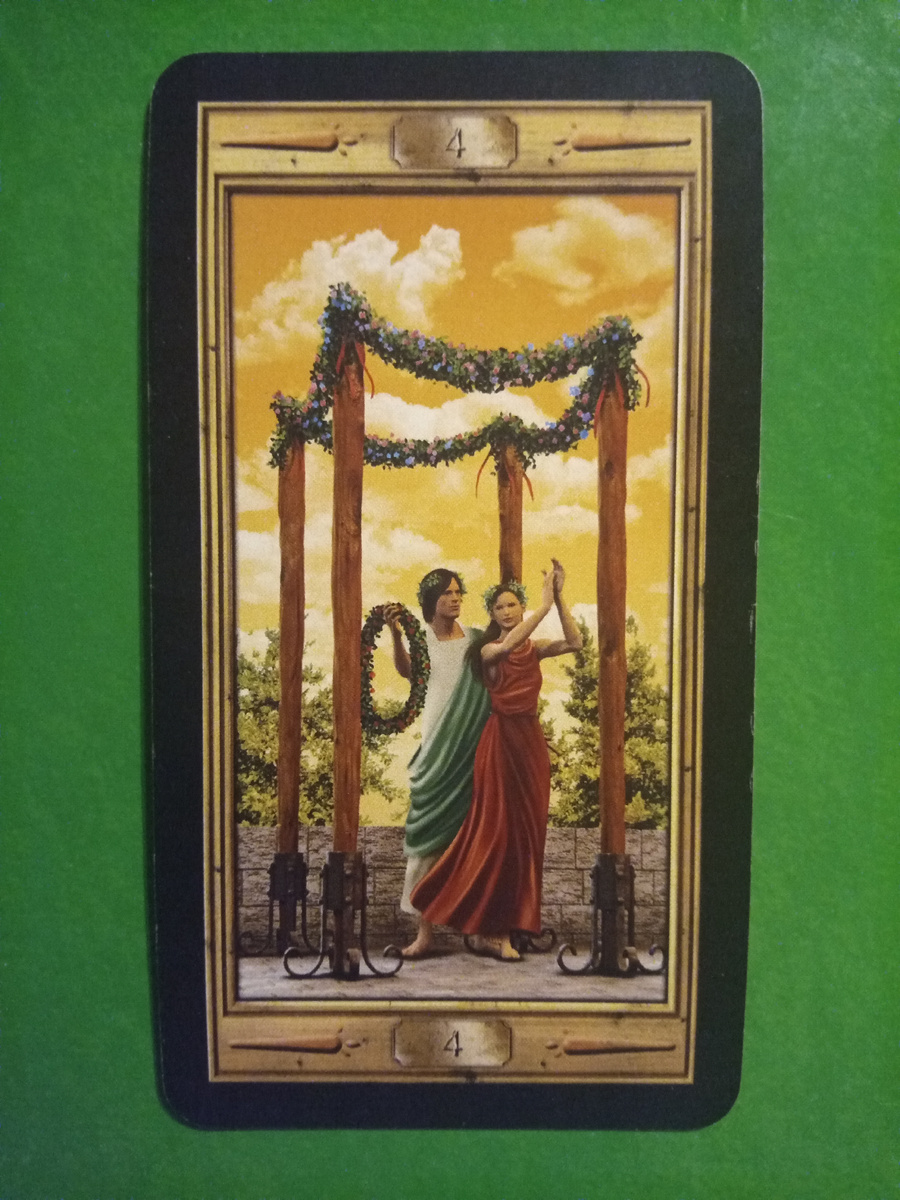 Четвёрка Жезлов, колода «Универсальный Ключ»