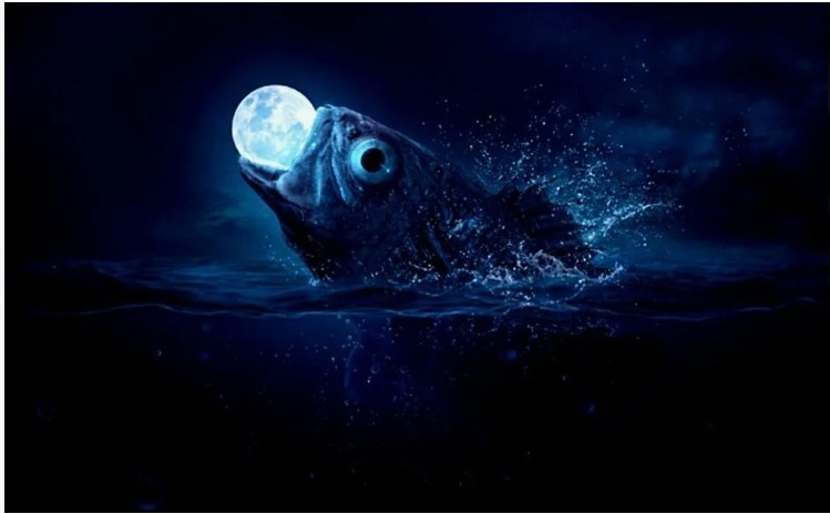 Луна  в Рыбах.