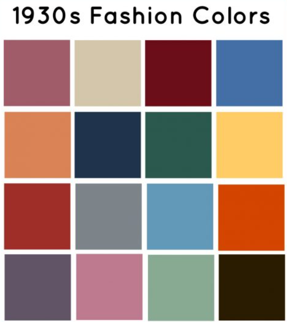 Модные цвета 1930-х для всех сезонов