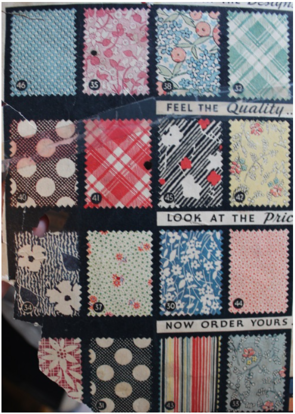 Образцы тканей середины 1930-х годов