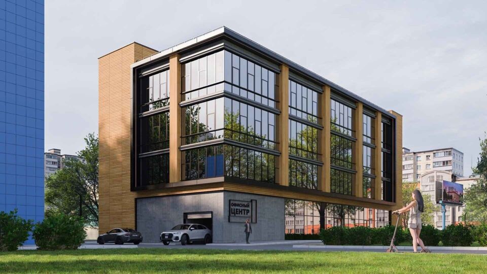    Визуализация проекта офисного центра на улице Власихинской, 160б. Источник: АКБ "Инновация"