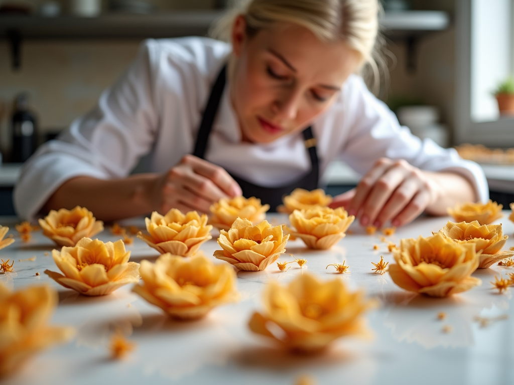 цветы из карамели