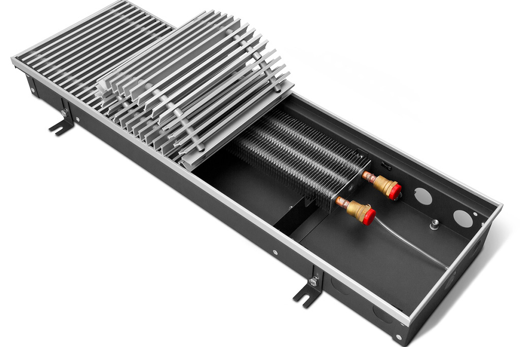 Принципиальная конструкция внутрипольного конвектора