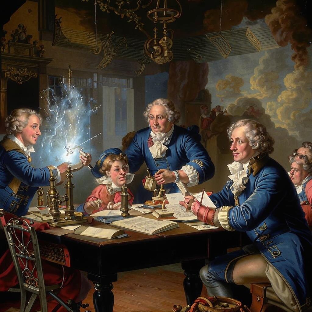 В конце XVIII века, так  работали выдающиеся ученые, создавались академии, разрабатывались новаторские теории и проводились передовые эксперименты.