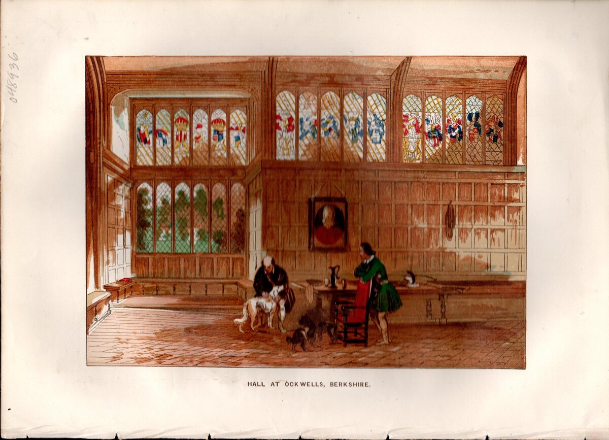 «Холл в Оквелле, Беркшир». Из книги «Старая Англия» Музей королевских, церковных, муниципальных, баронских и народных древностей