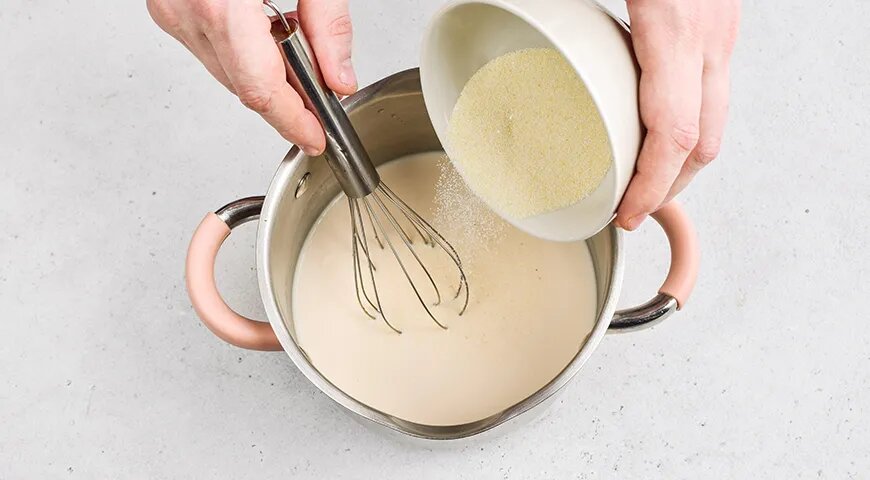   Манная каша на топленом молоке (gastronom.ru)