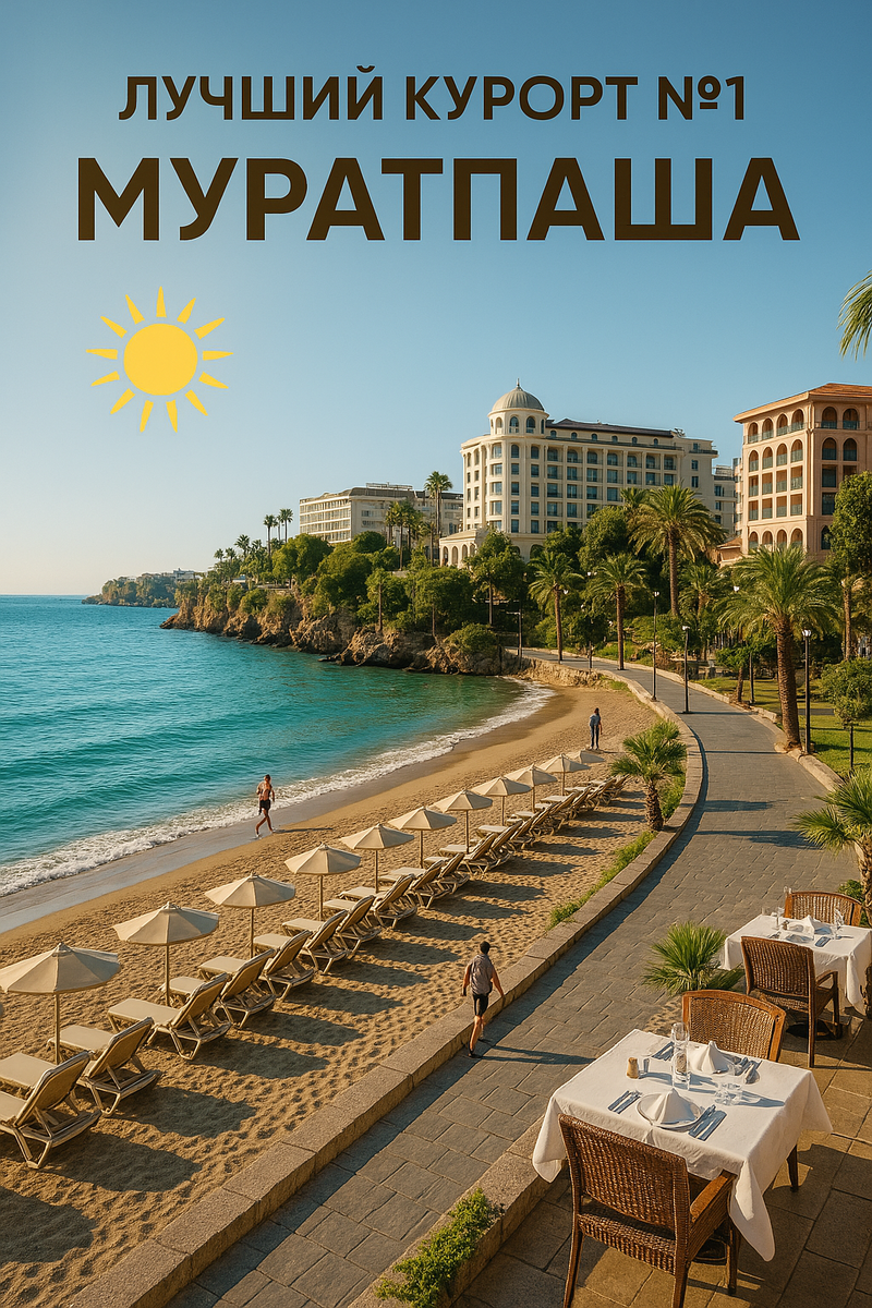 Теплое солнце, просторные пляжи, лазурное море и утренние пробежки вдоль берега — всё это делает Муратпашу идеальным местом для весеннего отпуска. Здесь каждый найдет комфорт по своему вкусу — от бюджетных отелей до премиум-курортов.