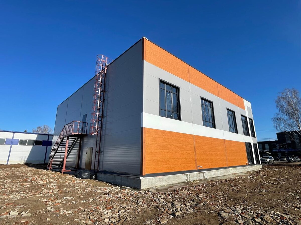 Сэндвич-панели SandPan - цвет RAL 7004, 9003, золотой орех, S=737м2