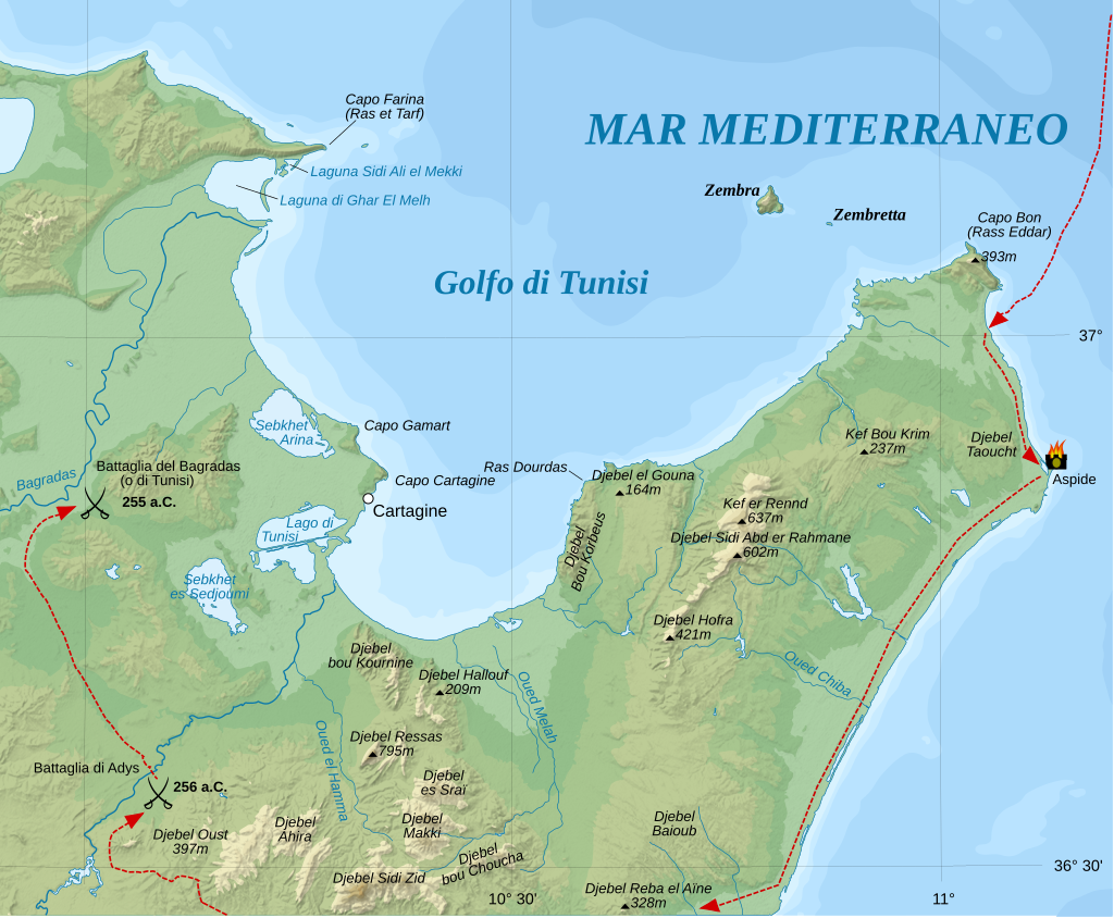 Действия римлян в Африке в 256—255 годах до н. э.