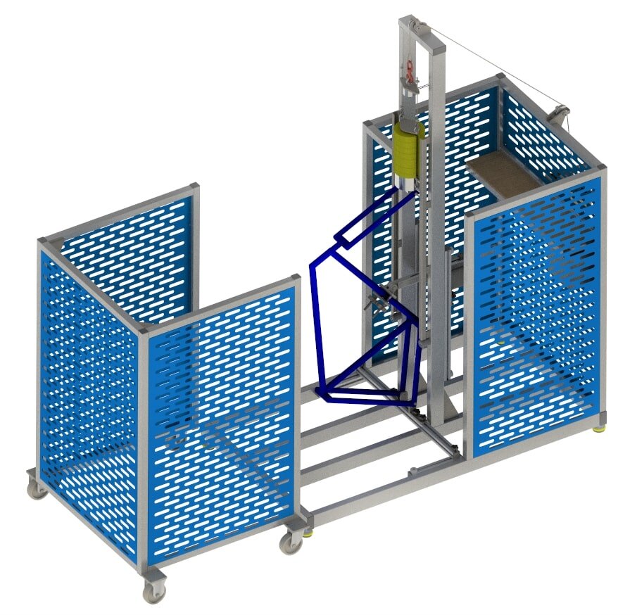 Установка для испытания на удар велосипедного узла «Рама-Передняя вилка» в T-FLEX CAD