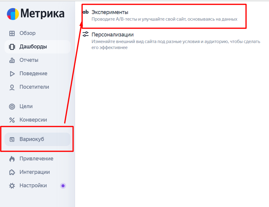 Вариокуб в Яндекс.Метрике