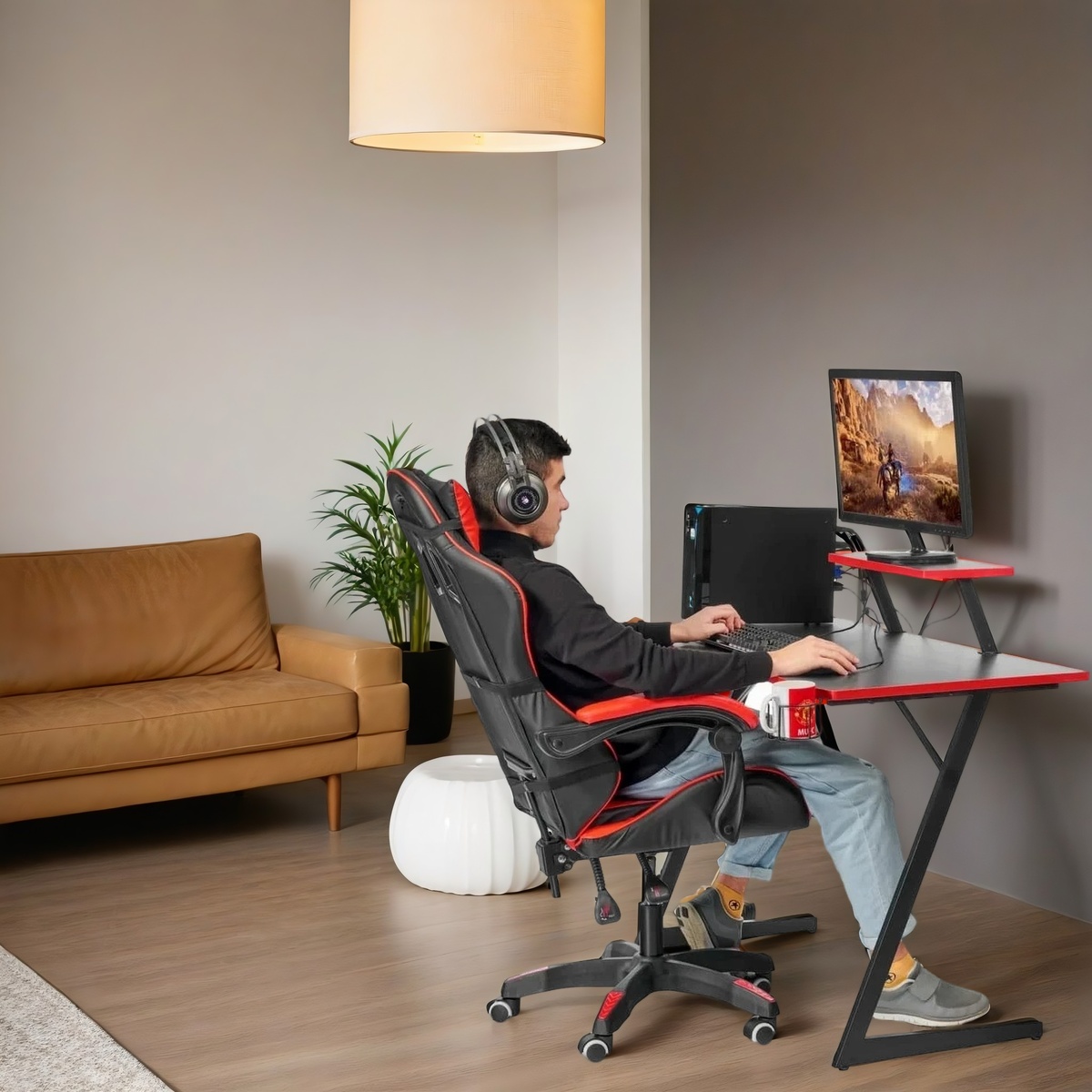 Компьютерный стол Basic с регулируемой подставкой под монитор