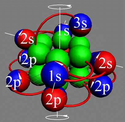 Рис. 1 Ядро атома натрия Nа. http://atom21.ru/4ast1.htm