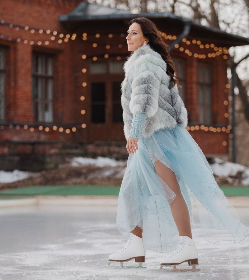 Елена Север на съемках фильма «Исполняющий обязанности»