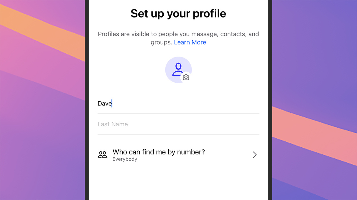 При настройке своего профиля вы можете указать, как вас могут найти. Скриншот: Signal