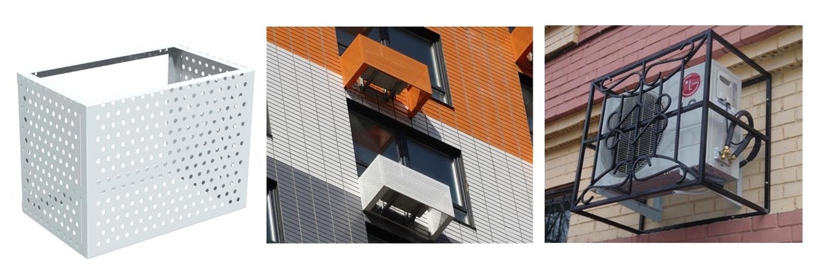 Виды корзин для внешнего блока кондционера