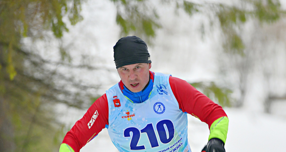 Андрей Грошев на лыжной гонке