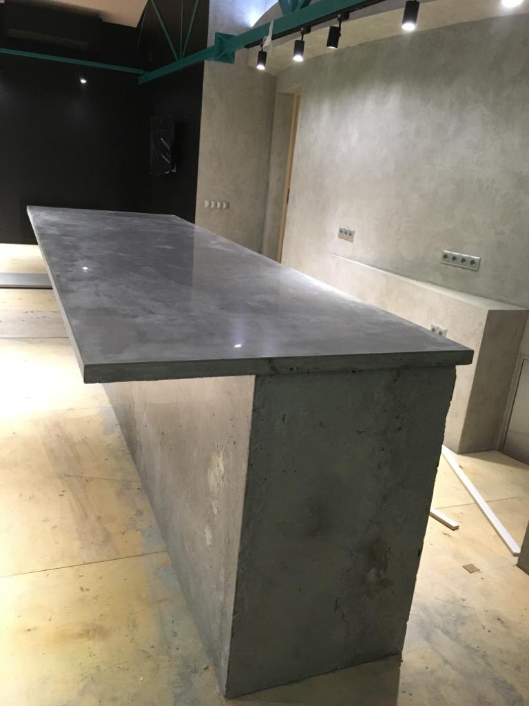 Барная стойка из стеклофибробетона в Москве