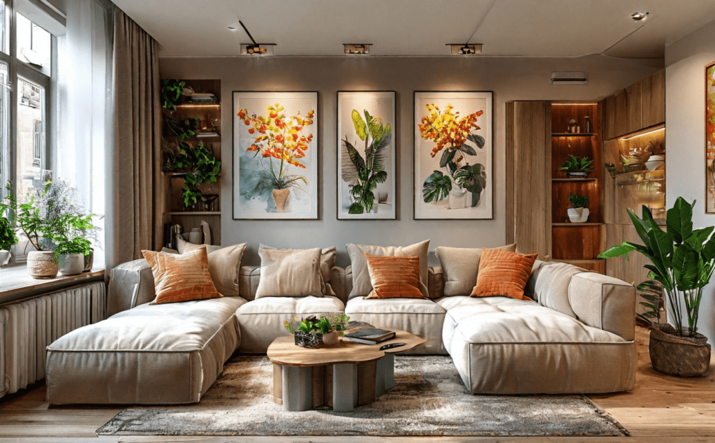    Однокомнатная квартира современный стиль экономия пространства Keri