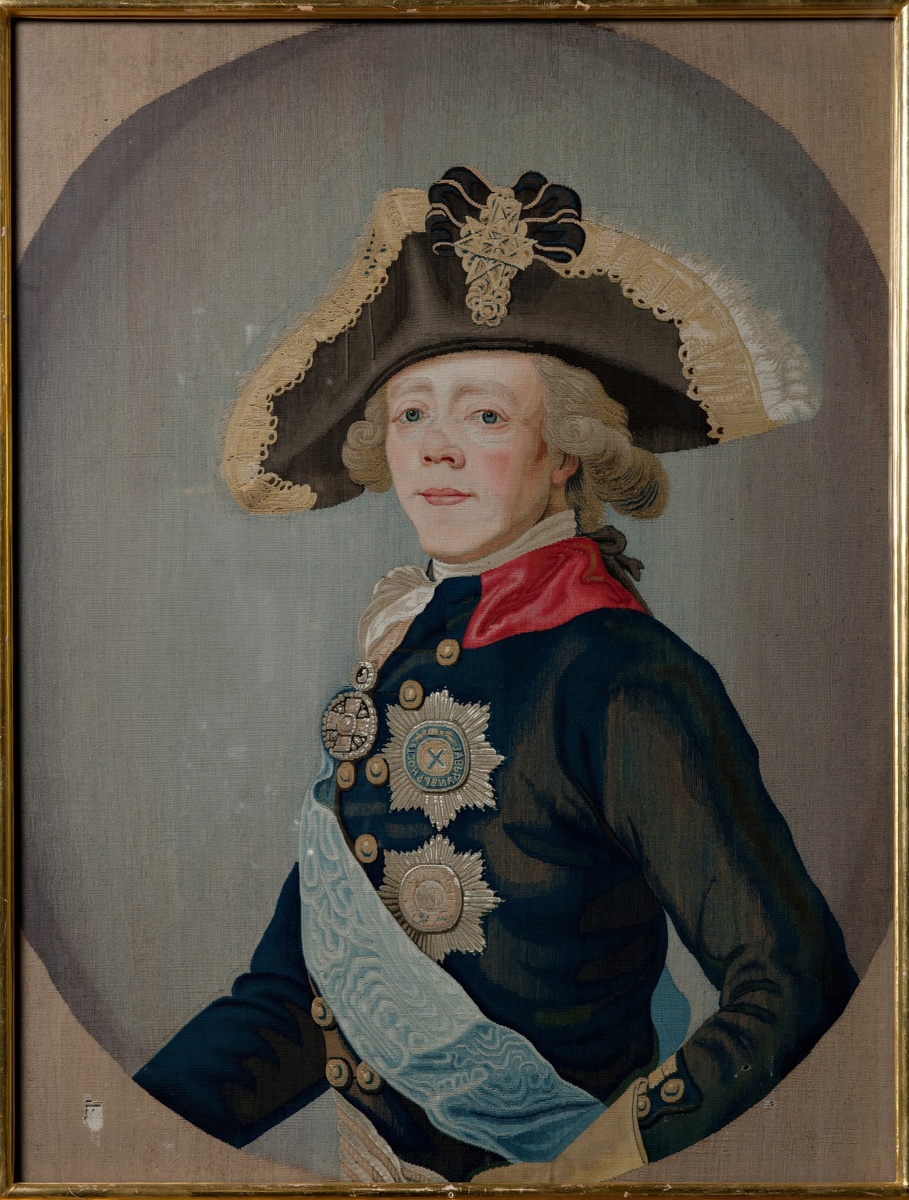 Тканый портрет Павла I. 1790-е гг.