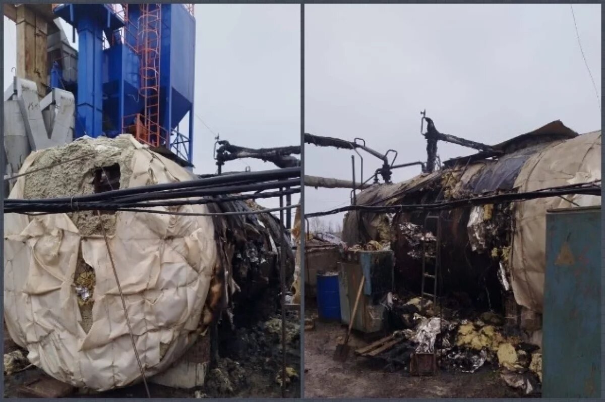    О пожаре на еланском асфальтовом заводе сообщают местные жители