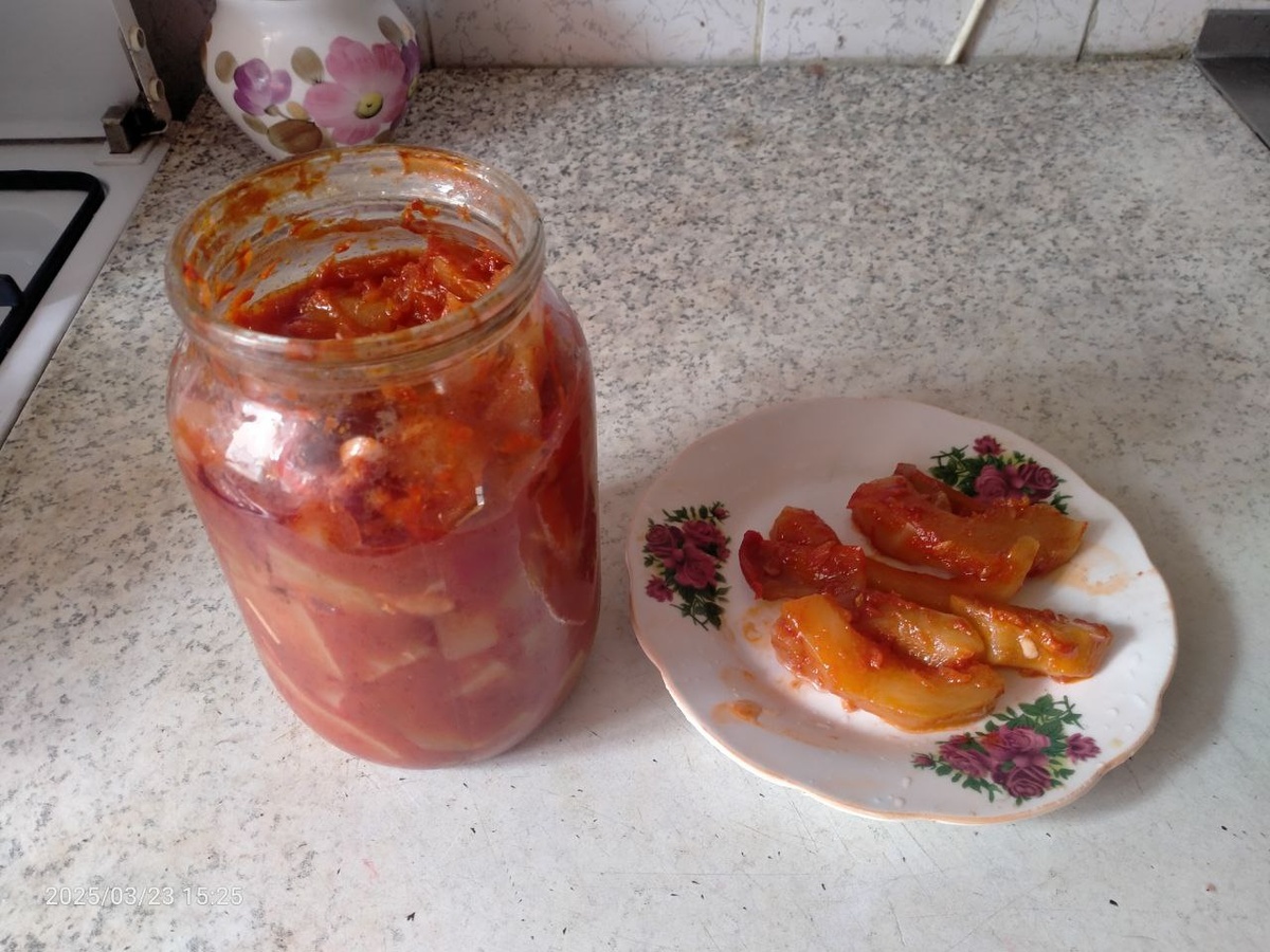 Лечо из кабачков. Фотография автора