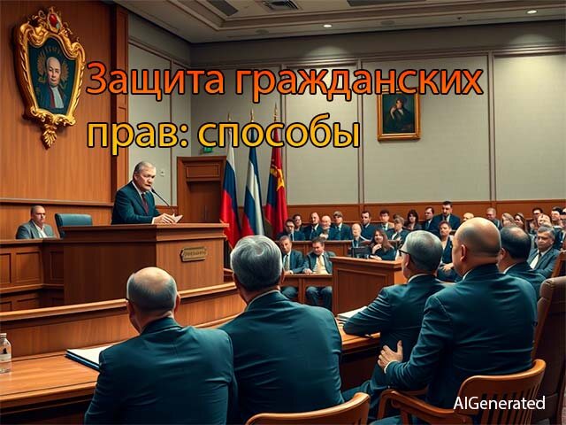    Защита гражданских прав и способы её осуществления. Изображение сгенерировано нейросетью.