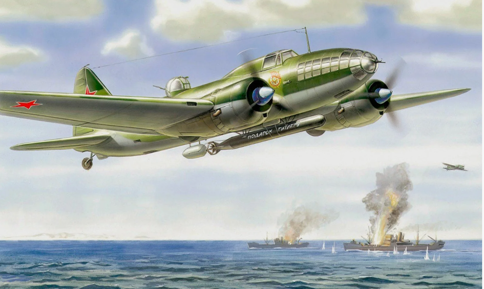 Самолет Ил-4 - торпедоносец.
