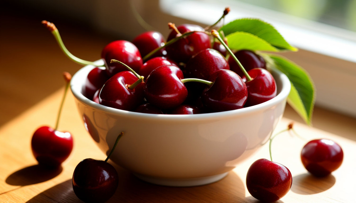 Вишни в миске