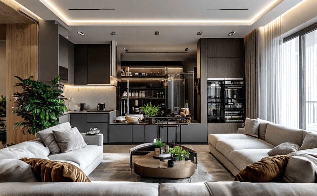    Однокомнатная квартира с современным дизайном и техникой Keri