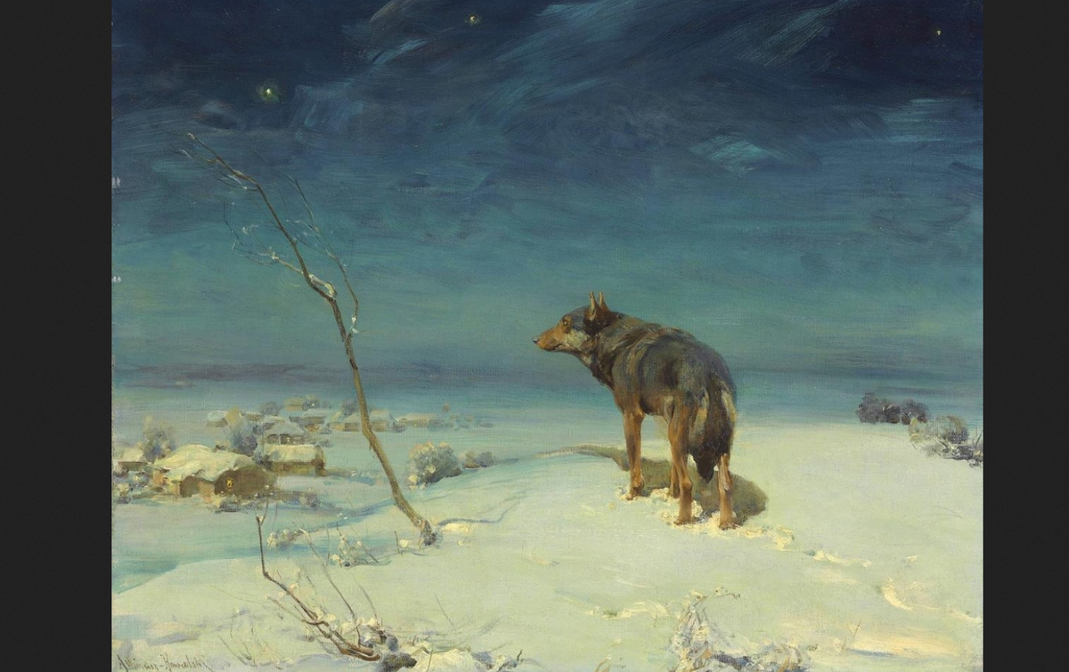 Альфред Веруш-Ковальский. "Одинокий волк", 1890.