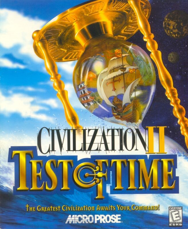 Обложка компьютерной игры Civilization II: Test of Time, официальная, зарубежная версия
