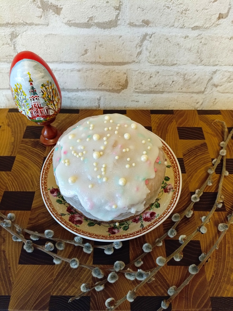 Пирог с творогом или кулич. Фото автора 
