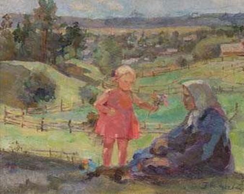 З. Кожевникова 2Бабушка и внучка" (1932)